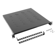 Lanberg Półka do szaf 19" 800MM 1U do 25KG (czarna) - 655037 - zdjęcie 1